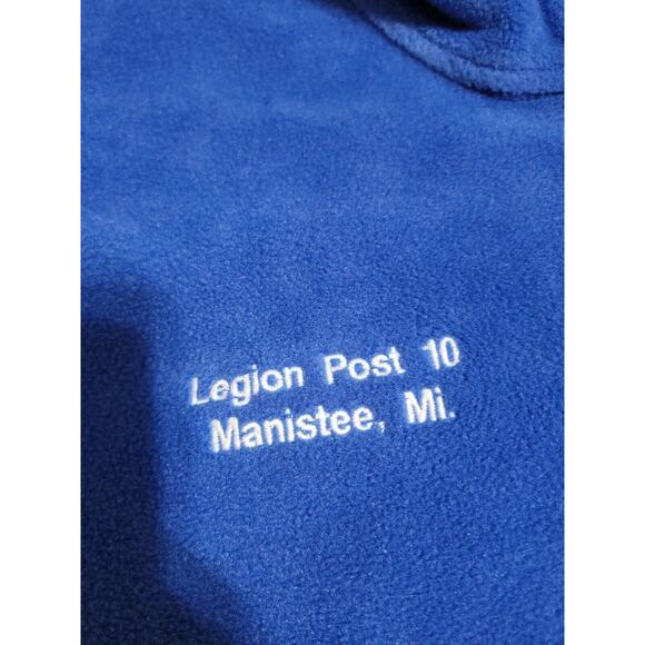 Harrington Full Zip Fleece Jacket Legion Post 10 American Veteran Pow Mia 2XL - Picture 3 of 7